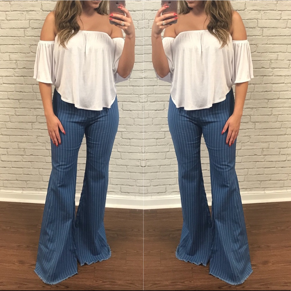 Pinstripe bell bottoms